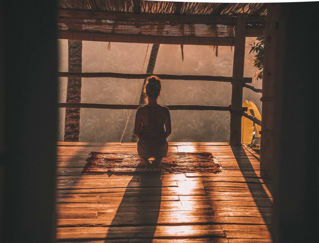 yoga during rural retreat